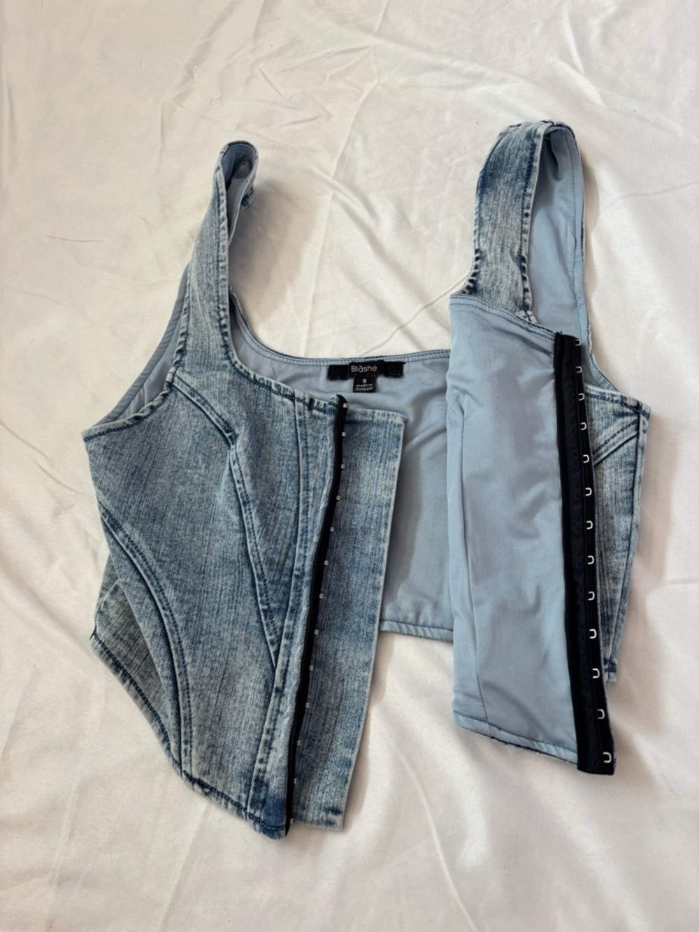 Blāshe corset denim top - Picture 3 of 3